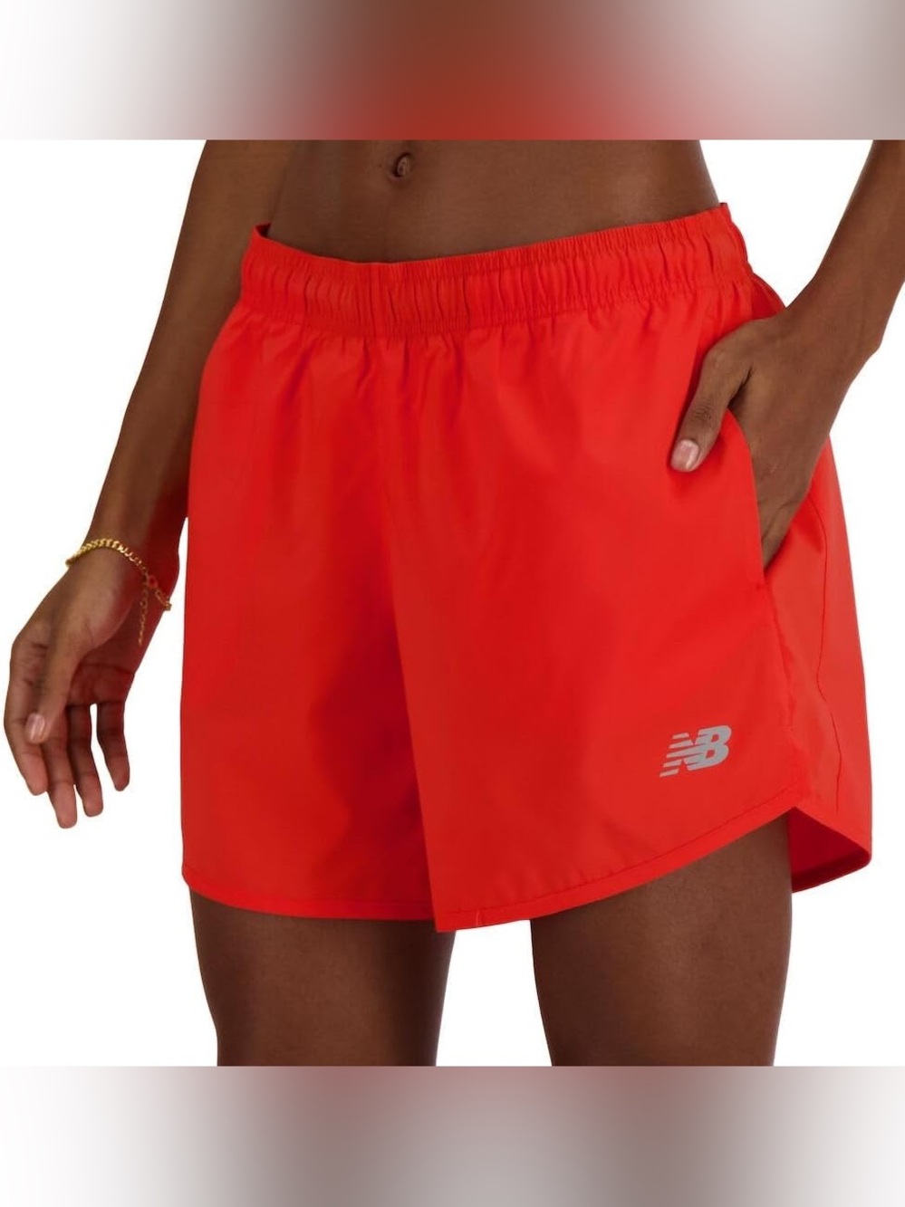 New Balance Women's Vibrant Tomato Red Athletic Shorts‎ Size LG